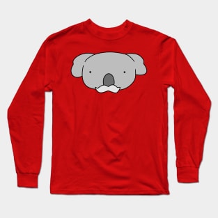 Mustache Koala Face Long Sleeve T-Shirt